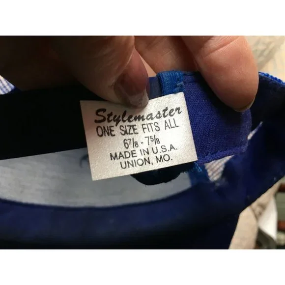 Budweiser Racing Baseball Mesh Trucker Cap Hat Adjustable Blue made in USA - Picture 6 of 7